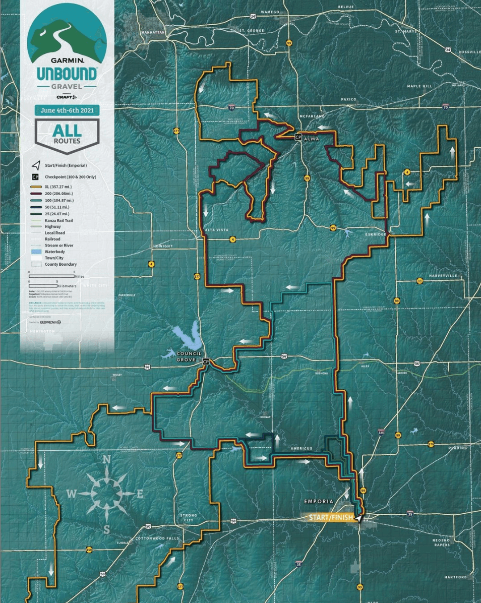 Routes & Course Maps UNBOUND Gravel